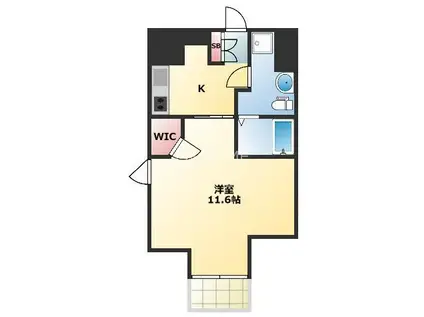 エステムコート 難波イーストレオルガ(1K/12階)の間取り写真