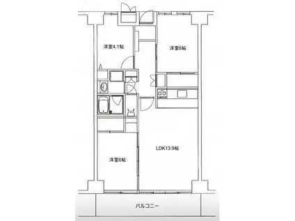 セルバ守山(3LDK/11階)の間取り写真
