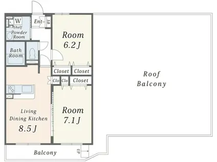 シティープライムひばりが丘(2LDK/4階)の間取り写真
