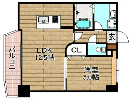 シェヌロジエ(1LDK/3階)の間取り写真