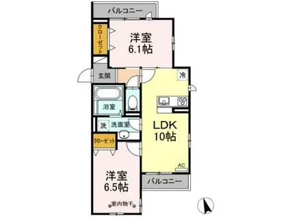 RAFEEL(2LDK/3階)の間取り写真