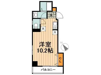 ドリームパレス(ワンルーム/3階)の間取り写真