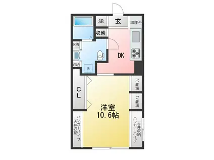 ツーカコーポ(1DK/2階)の間取り写真