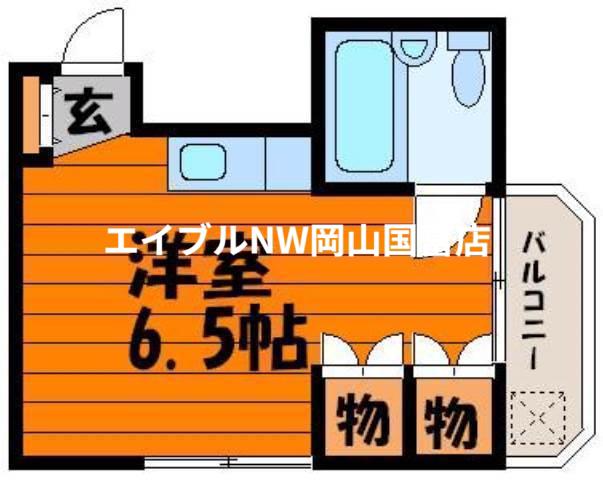 WINS津島(ワンルーム/1階)の間取り写真