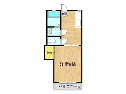 ハイツ栄連(1K/2階)の間取り写真
