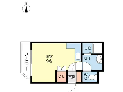 ΑNEXT澄川(1K/1階)の間取り写真