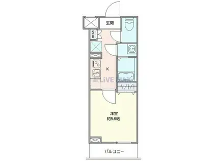 ジェノヴィア妙典(1K/5階)の間取り写真