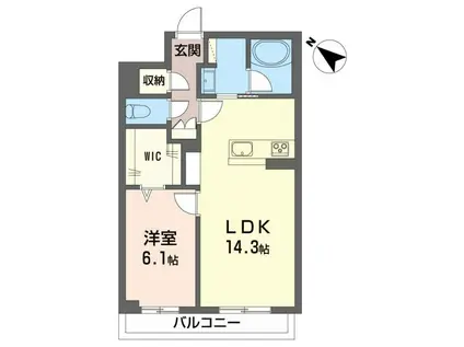 ノーブルステージII(1LDK/3階)の間取り写真