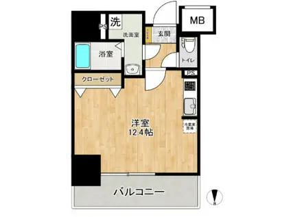 リヴェールハウス八王子(ワンルーム/11階)の間取り写真