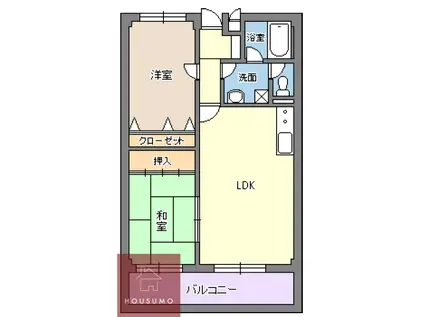 エクセルハイツ(2LDK/2階)の間取り写真