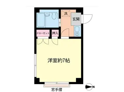 グリーンコートユアサ(1K/2階)の間取り写真