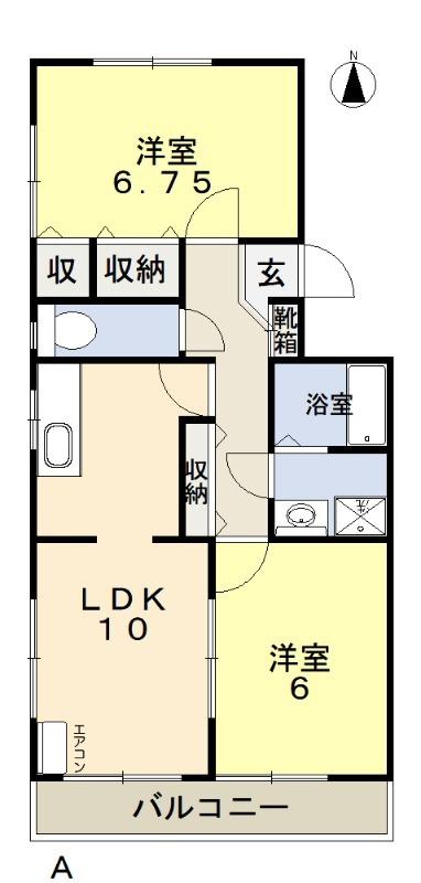 パルデンス大森 A棟(2LDK/3階)の間取り写真