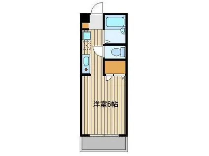 ワイケイエルフラット(1K/2階)の間取り写真