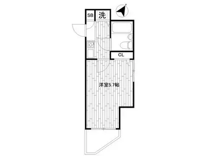ライオンズプラザ白山(1K/11階)の間取り写真