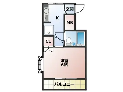 キャピタル壱番館(1K/1階)の間取り写真