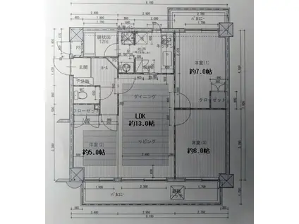 甲南グランメール岡本(3LDK/3階)の間取り写真