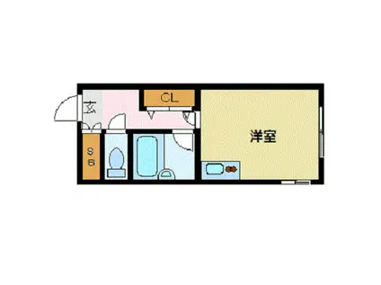 ふぁみーゆ旭川(ワンルーム/3階)の間取り写真