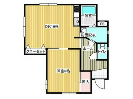 グレース・出雲(1LDK/2階)の間取り写真