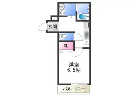 フジパレス杭全サウス(1K/2階)の間取り写真