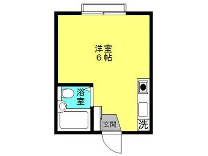 ハイム大崎(ワンルーム/1階)の間取り写真