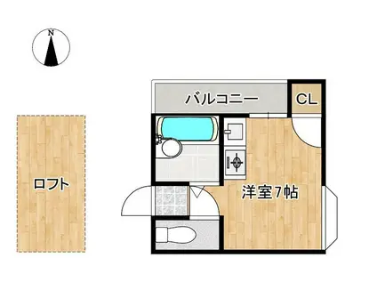 センエイ新室見(ワンルーム/2階)の間取り写真
