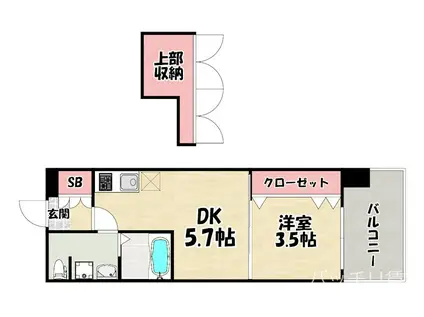 NO60 V TOWER 天神(2K/13階)の間取り写真