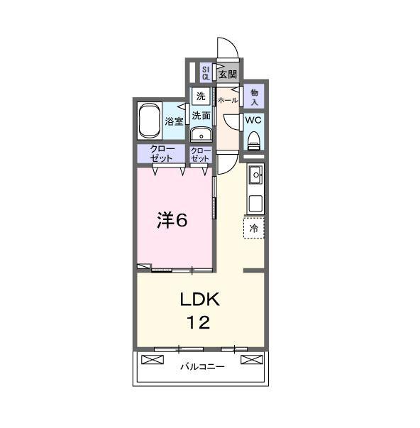 グランウエスト・J(1LDK/2階)の間取り写真