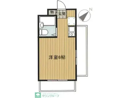 スカイコート都立大学(ワンルーム/4階)の間取り写真