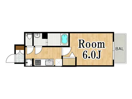 プレサンス新大阪ヴィガ(1K/5階)の間取り写真