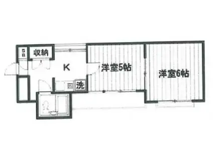 ピア中野新井II(2K/3階)の間取り写真