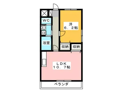 コート津新町(1LDK/9階)の間取り写真