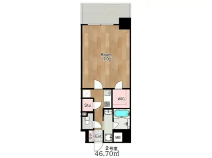 南久宝寺FUKUE2023(1K/4階)の間取り写真