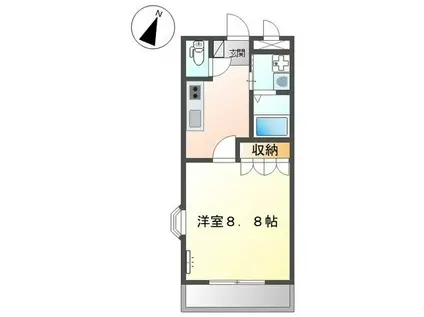 アンジェラ(1K/2階)の間取り写真