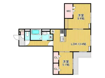 Dアヴァンスレイクタウン(2LDK/3階)の間取り写真