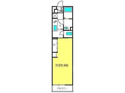 リブリ・YUKURU(1K/3階)の間取り写真