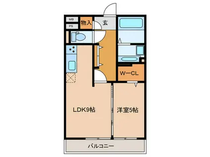 GRAND DーROOM 下重原町(1LDK/1階)の間取り写真