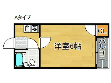 コーポ南加賀屋(1K/1階)の間取り写真