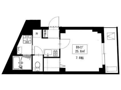BCASA OTAKEBASHI AVE(1K/2階)の間取り写真
