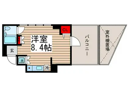 アーバンガーデン柴又(ワンルーム/4階)の間取り写真