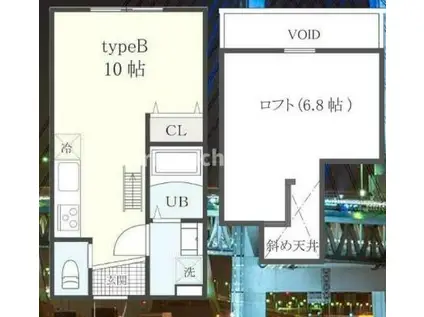 アーリーガーデン横濱山手I(ワンルーム/1階)の間取り写真