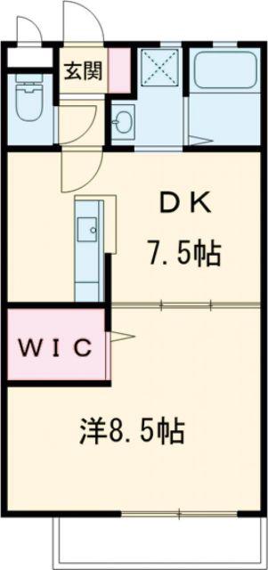 コモドカーサ(1DK/2階)の間取り写真
