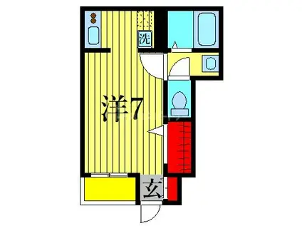 プレミール・イオ(1K/1階)の間取り写真