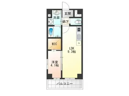 PRIMO PASSO1(1LDK/1階)の間取り写真