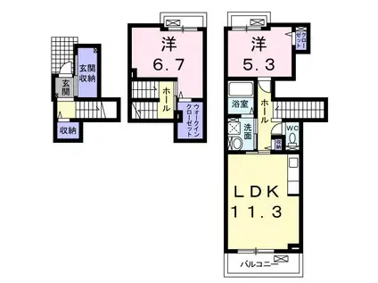 アルドーレ(2LDK/2階)の間取り写真