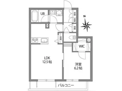 ミルフォードテラス(1LDK/2階)の間取り写真