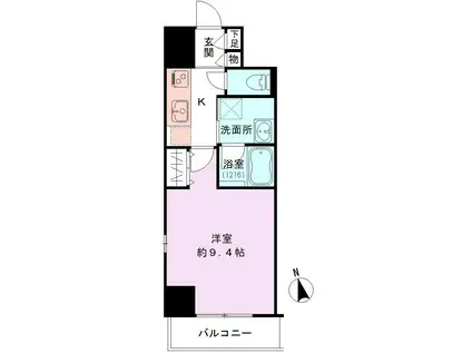 S-FORT新潟本町(1K/4階)の間取り写真