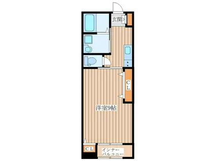 TSUKASA PREMIUM II(1K/1階)の間取り写真