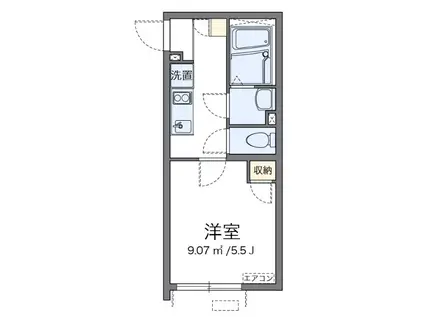 エスポワール(1K/2階)の間取り写真