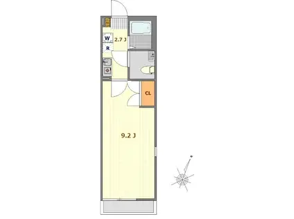 ノーブルコートII(1K/3階)の間取り写真