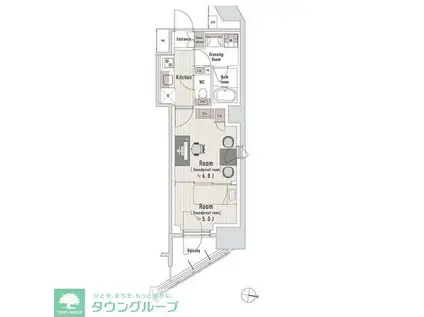 TRACK渋谷本町(2K/5階)の間取り写真